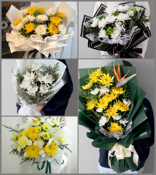 安徽池州市石台县七都镇三甲村白事花束代送